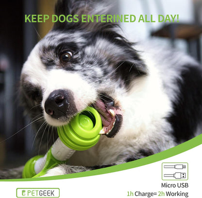 Interactive Dog Toys, Motion Activated Electronic Dog Toy Interactive Dog Bone Toys for Medium Large Dogs, USB Rechargeable Automatic Dog Toy for Boredom and Stimulating (Green)