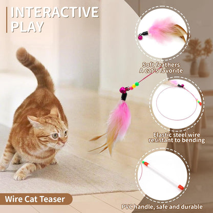 25-Piece Cat Toy Set with Indoor Tunnel for Cats and Kittens