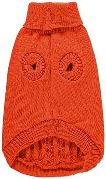 Knitted Turtleneck Pullover Sweater for Small Dogs - Warm Winter Apparel