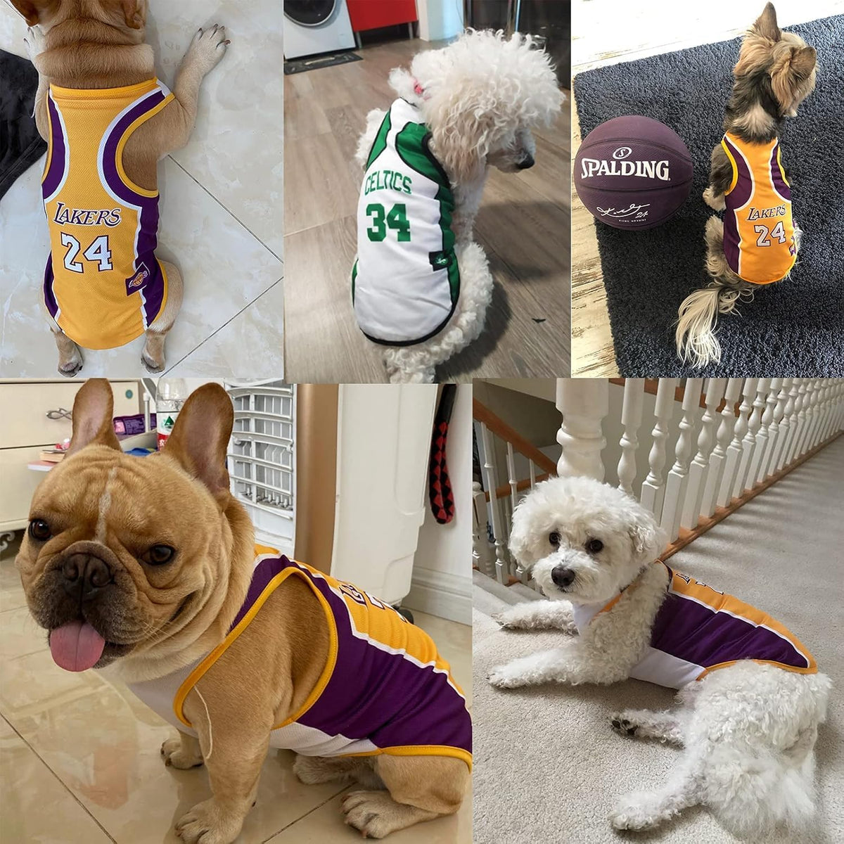 3-Pack Dog Apparel for Small Breeds - Basketball Jersey Outfits for Female Puppies and Male Medium Dogs, Suitable for Chihuahuas, Yorkies, and Bulldogs, Size S