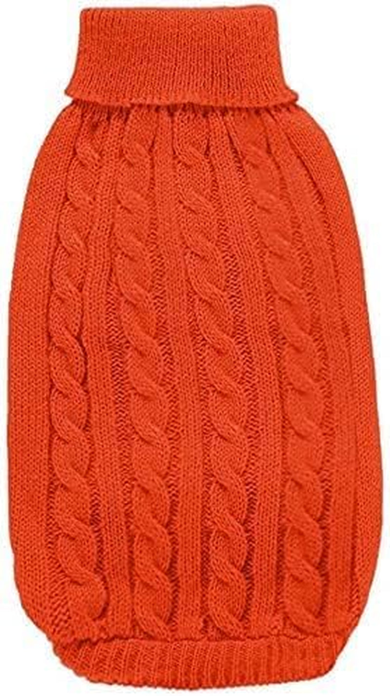 Knitted Turtleneck Pullover Sweater for Small Dogs - Warm Winter Apparel