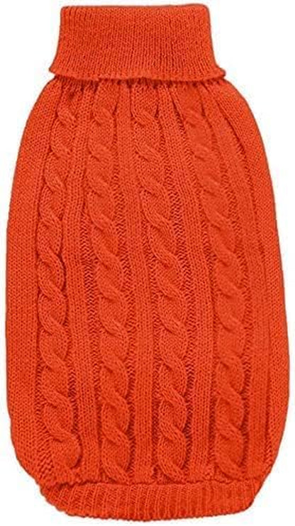 Knitted Turtleneck Pullover Sweater for Small Dogs - Warm Winter Apparel