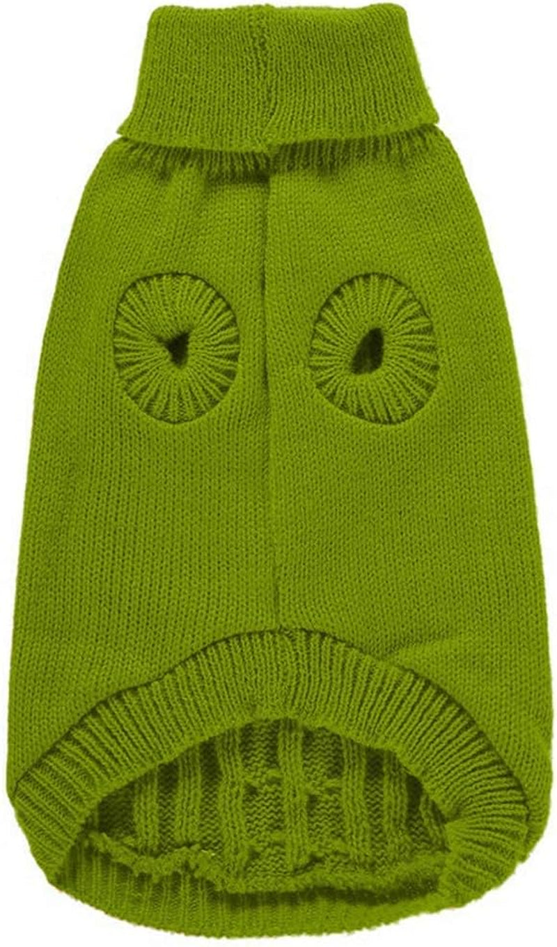 Knitted Turtleneck Pullover Sweater for Small Dogs - Warm Winter Apparel