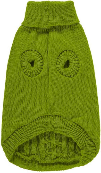 Knitted Turtleneck Pullover Sweater for Small Dogs - Warm Winter Apparel