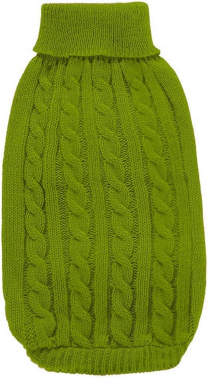 Knitted Turtleneck Pullover Sweater for Small Dogs - Warm Winter Apparel