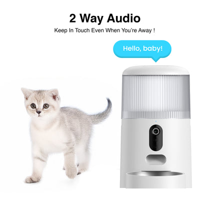 Purechew Dual Automatic Pet Feeder with HD Camera and Double Bowls for Cats and Dogs