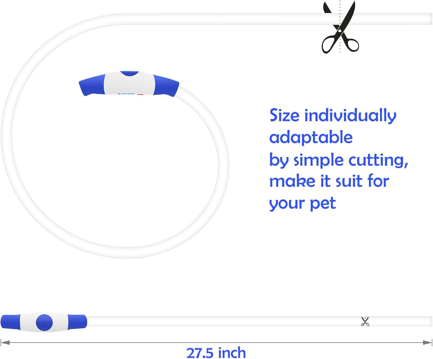 Light up Dog Collar,  USB Rechargeable Led Flash Dog Necklace