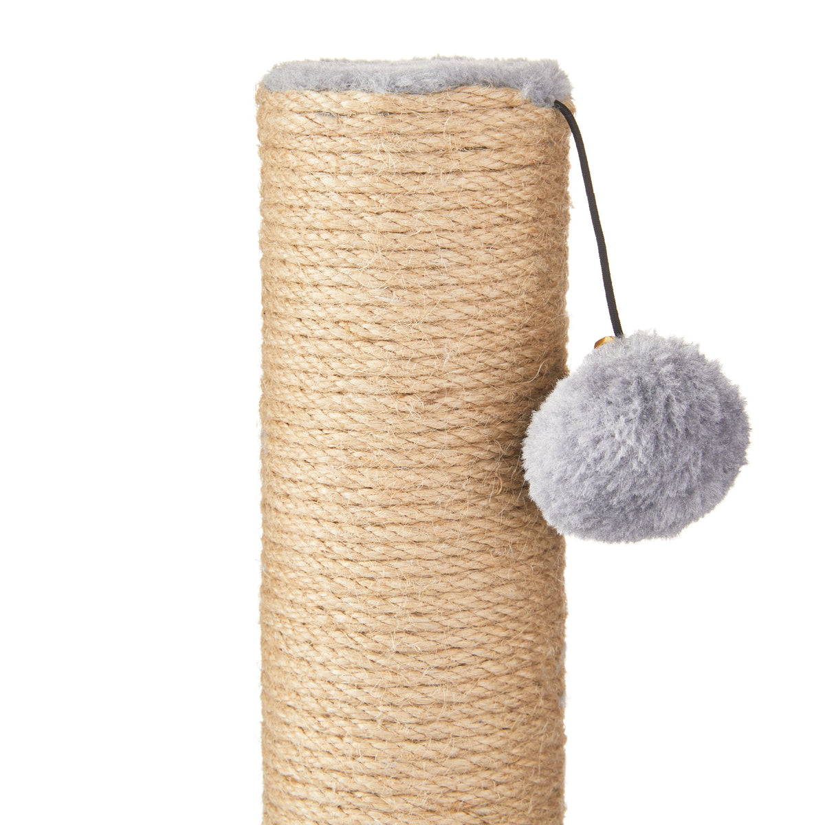 Jute Cat Scratching Post with Integrated Arch Massager, Gray, 17 Inches