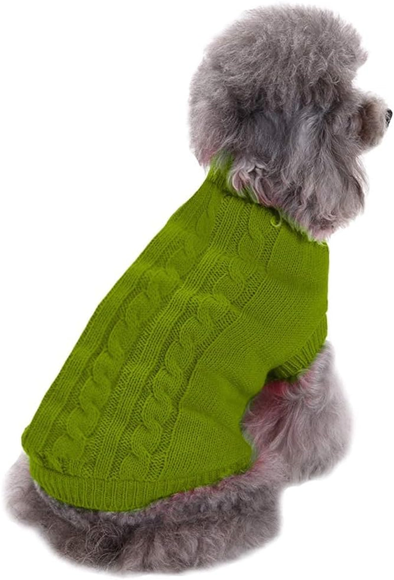 Knitted Turtleneck Pullover Sweater for Small Dogs - Warm Winter Apparel