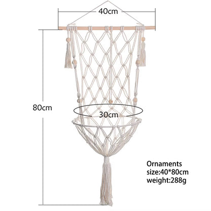 Handwoven Bohemian Macrame Cat Hammock Swing Bed for Home and Bedroom Wall Decoration