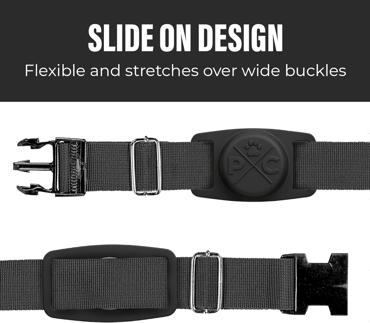Airtag Dog Collar | Durable & Protective Holder - Track Your Pet Using Apple Technology - for Dogs and Cats
